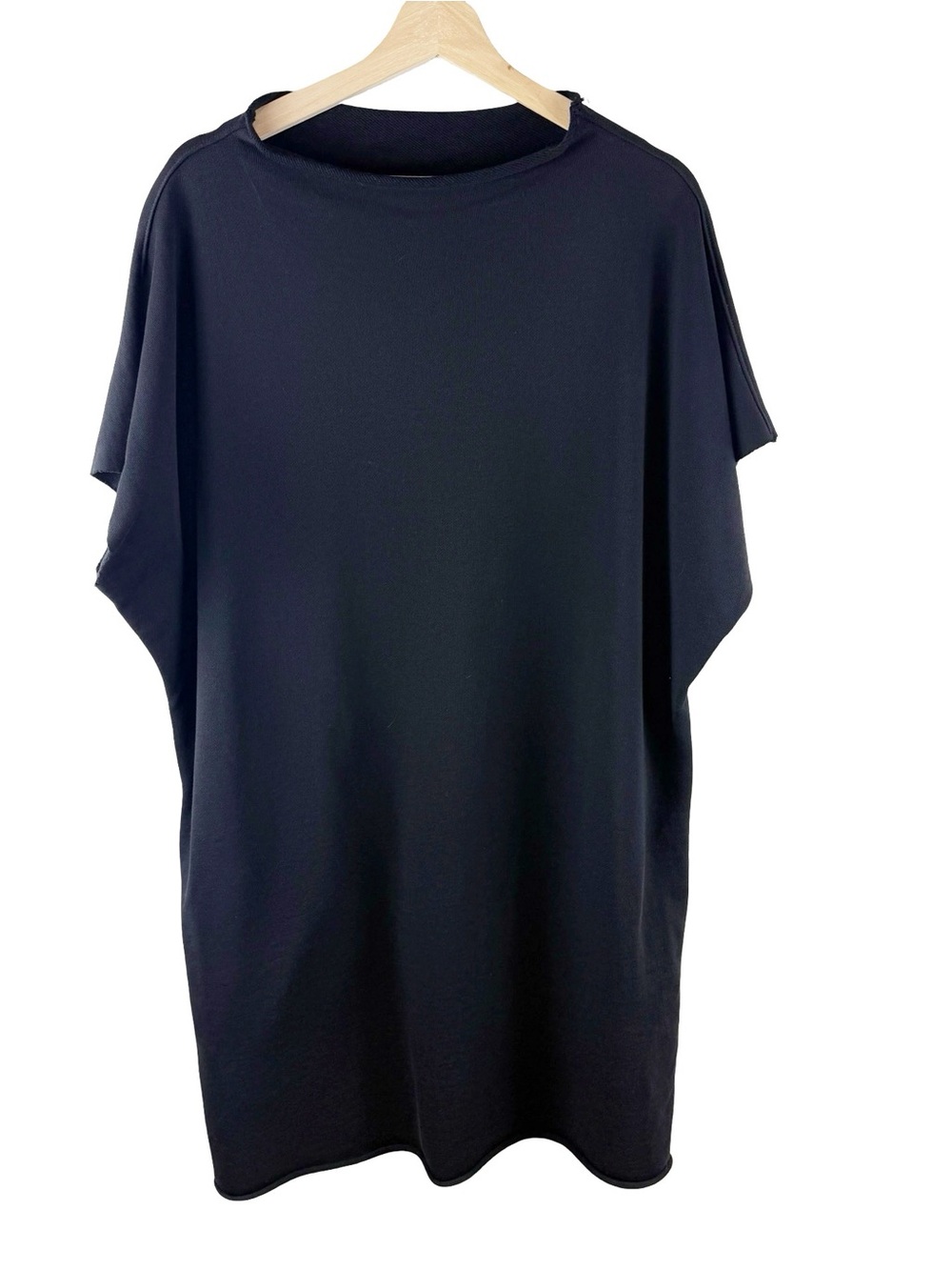 LE MARAIS Gibson Dress Black Large 100% Cotton Lagenlook